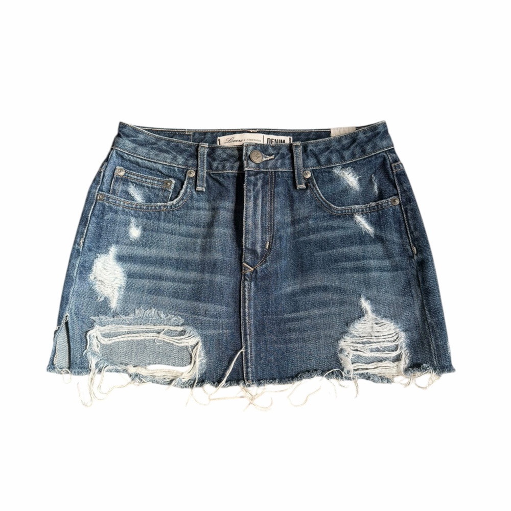 Lovers & Friends Denim Alex Distressed Blue Denim Toledo Women’s 100% Cotton 24